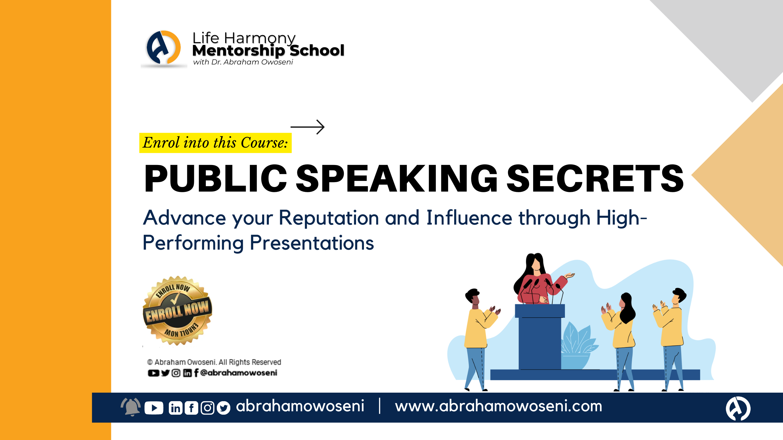 Public Speaking Secrets: How to Advance your Reputation and Influence through High-Performing Presentations